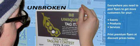 UNBROKEN  Advertising flyer distribution for others, Make Your Campaigns Shine