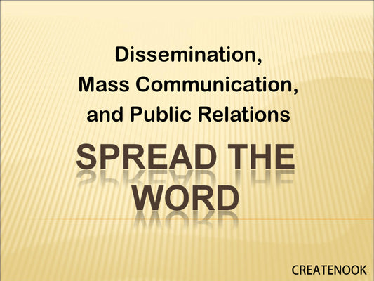 CREATENOOK  Dissemination of advertisements – Meaning, Objectives & Types Strive for diversification of the spread of advertising